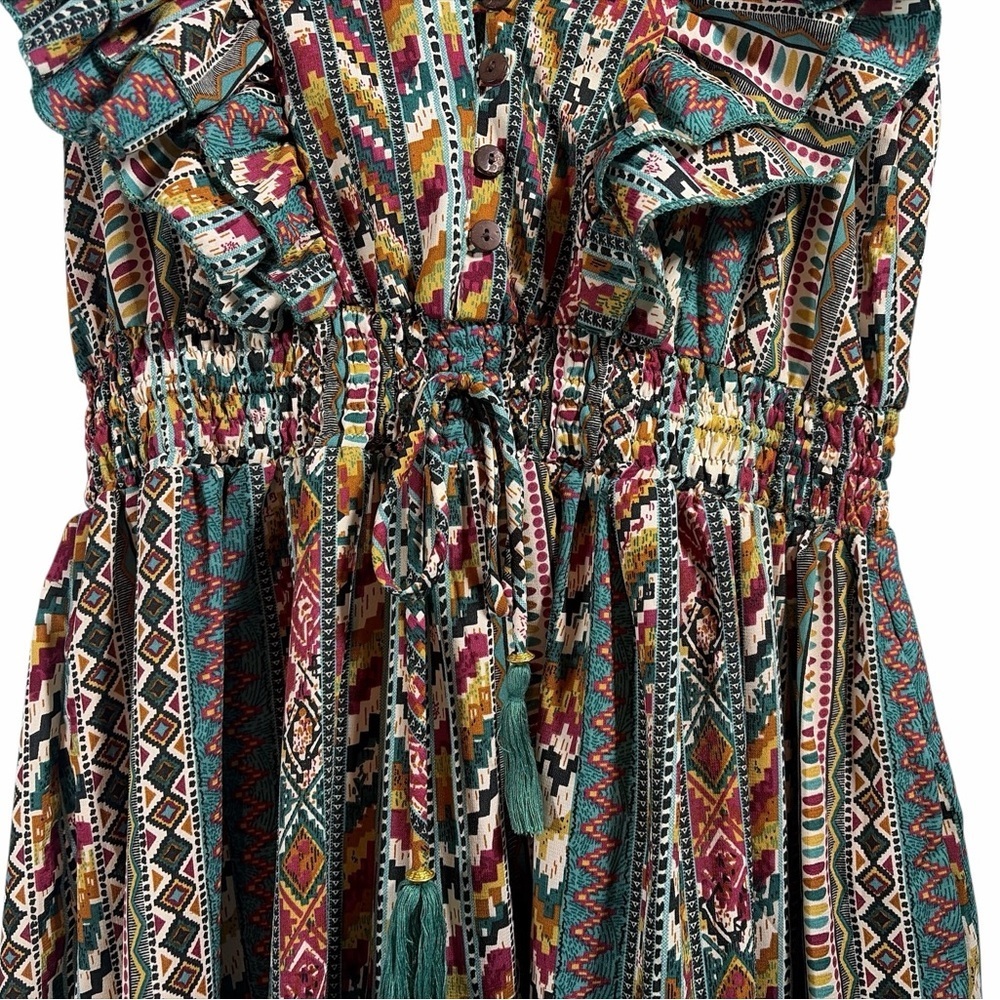 Boemo Anthropologie Short Women Dress Paisley Size M Medium - Picture 9 of 11